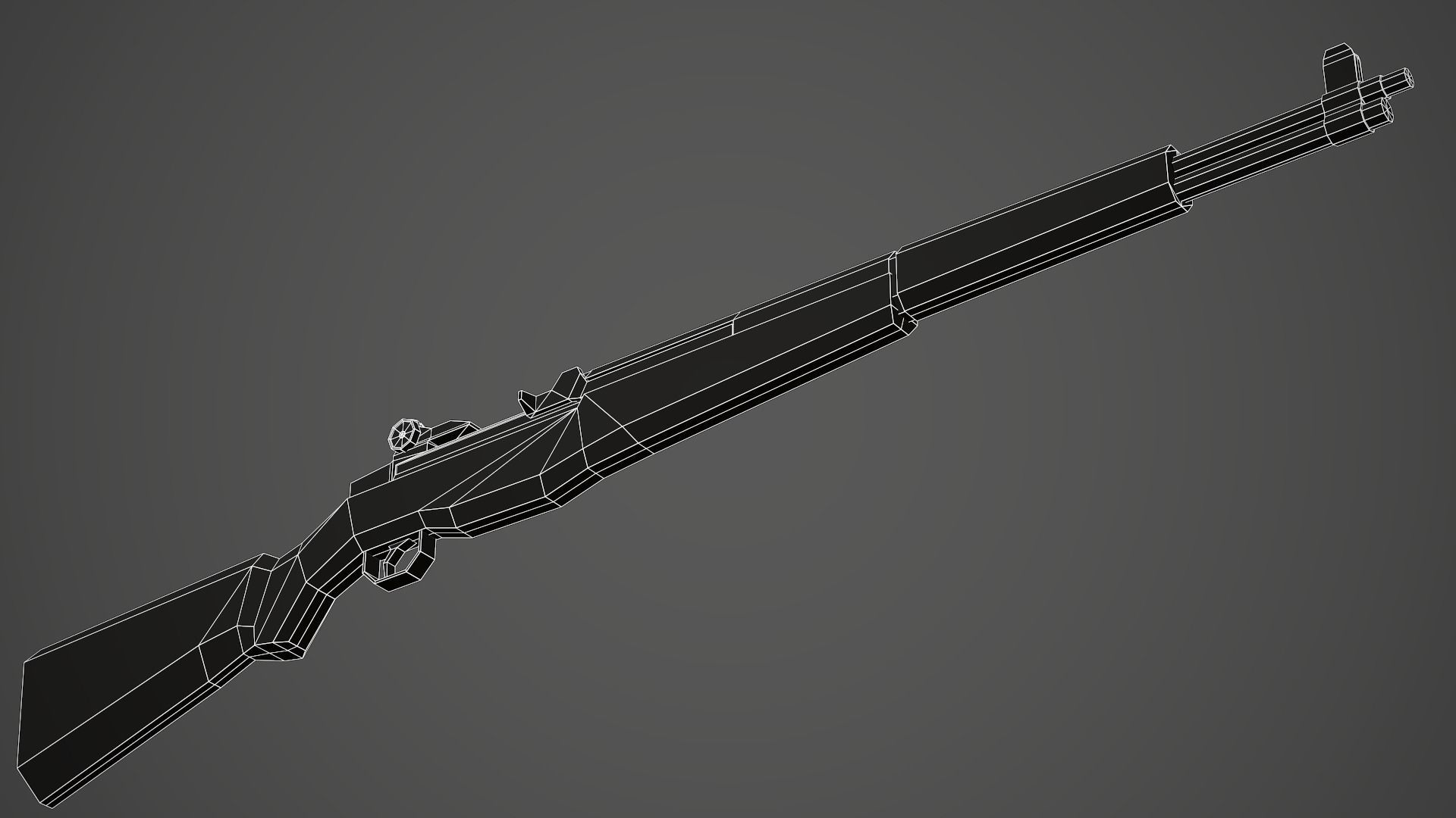Stylized M1 Garand Low Poly Mobile Ready Low-poly 3D model_10