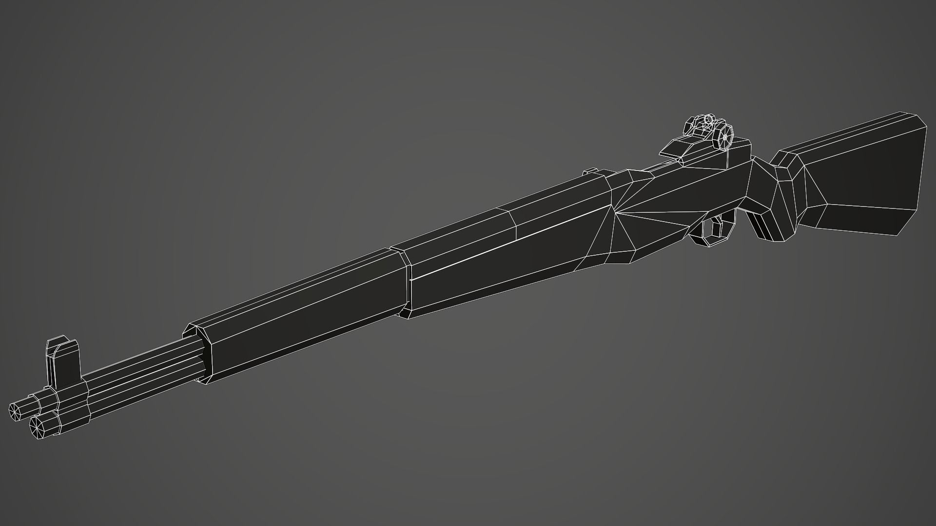 Stylized M1 Garand Low Poly Mobile Ready Low-poly 3D model_9
