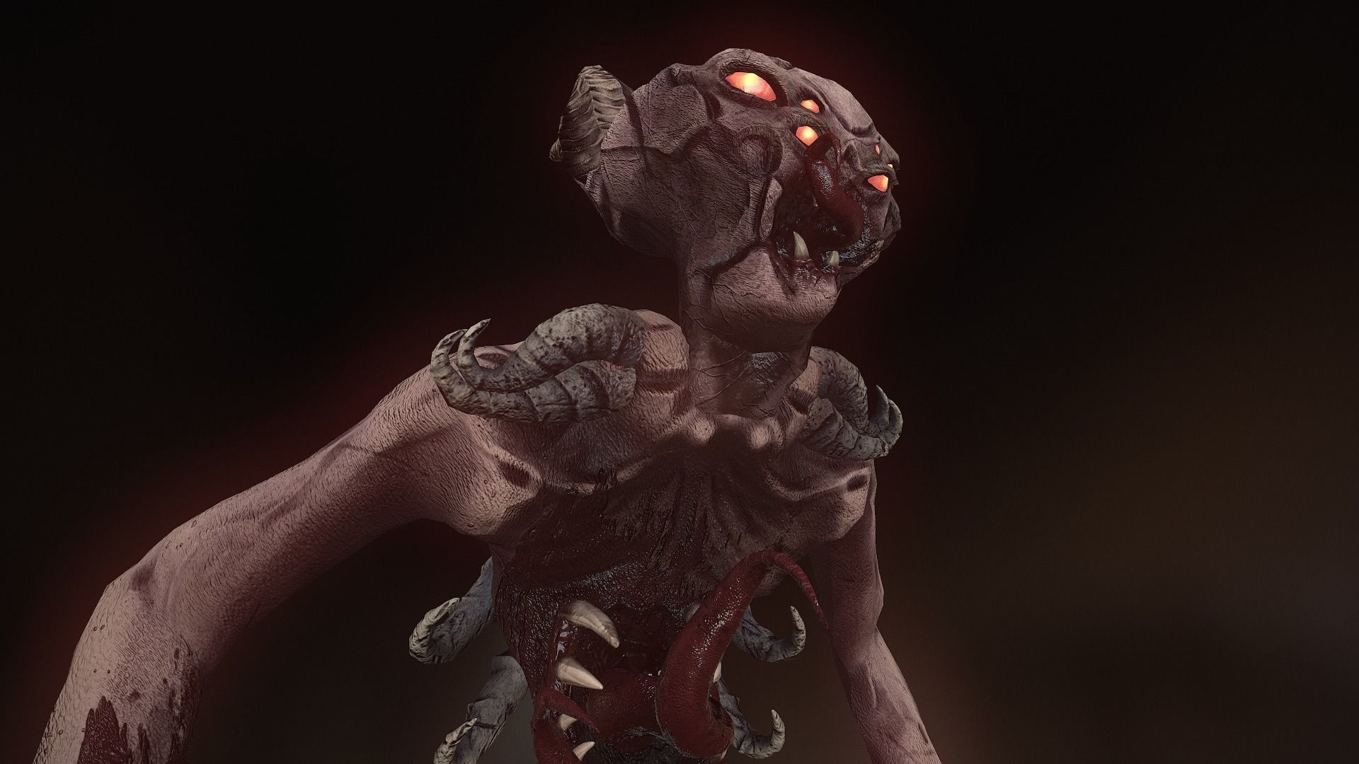 Monster Demon ver2 Game Ready Low Poly Model Low-poly 3D model_38