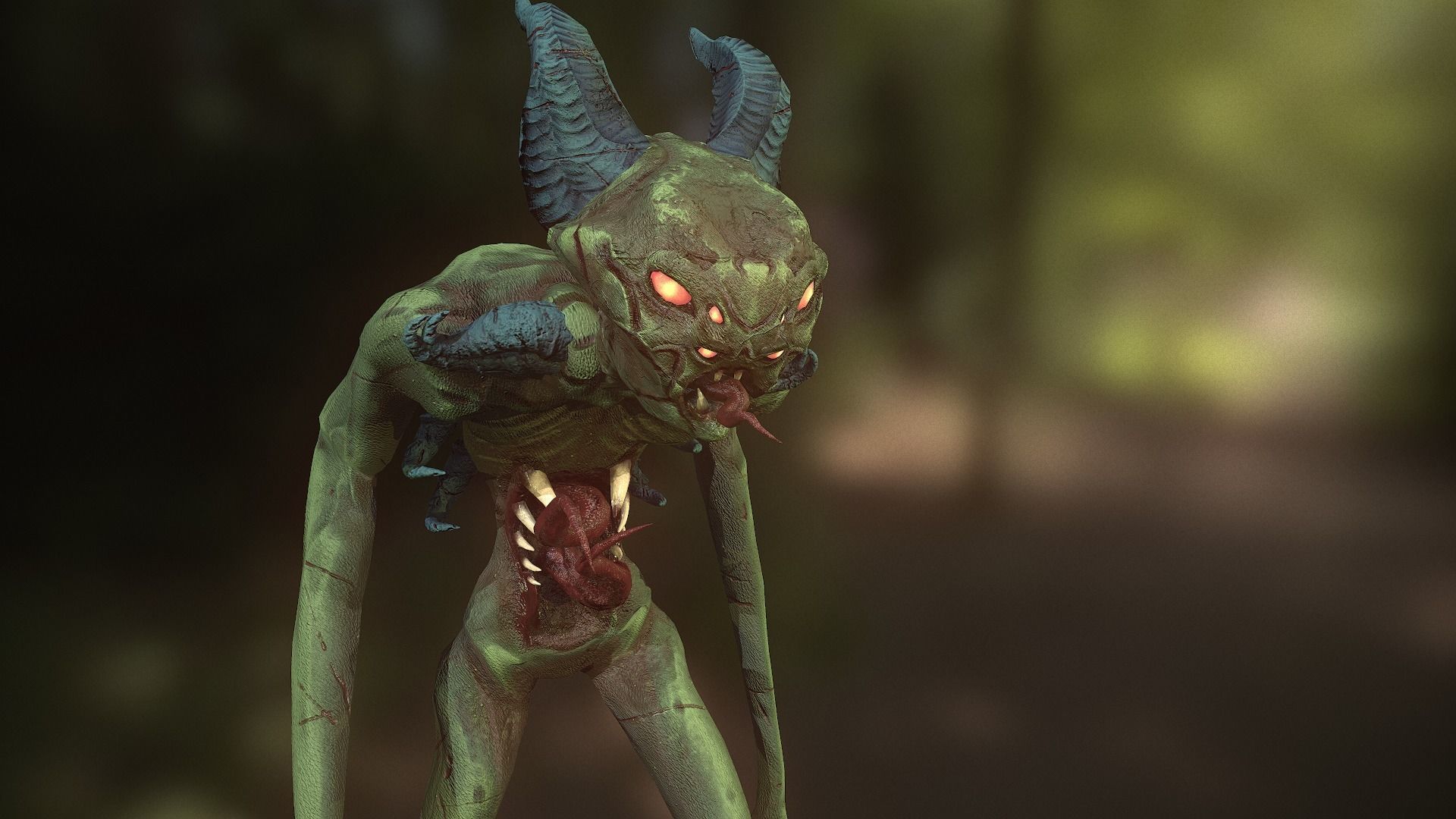 Monster Demon ver2 Game Ready Low Poly Model Low-poly 3D model_43