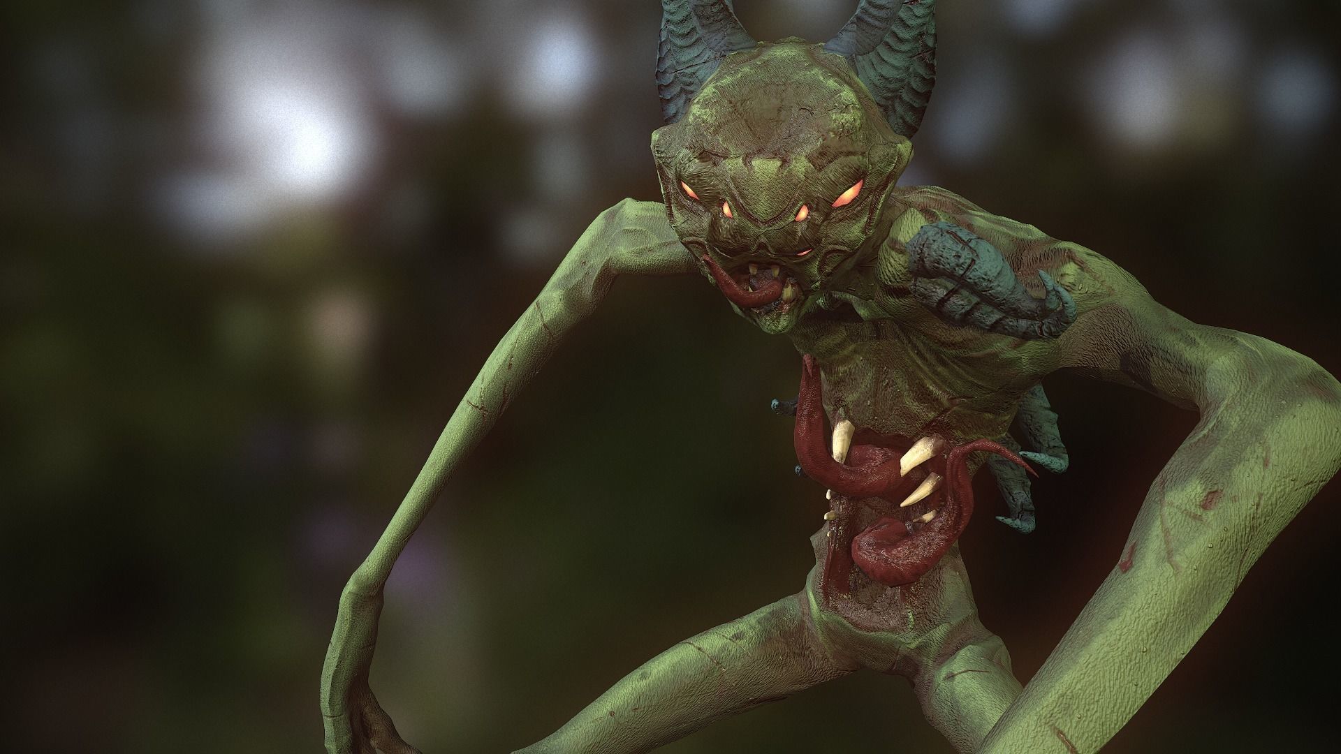 Monster Demon ver2 Game Ready Low Poly Model Low-poly 3D model_47