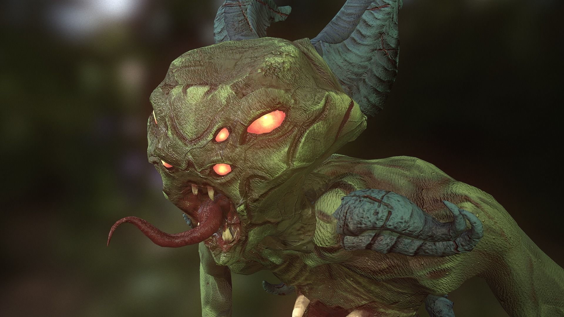 Monster Demon ver2 Game Ready Low Poly Model Low-poly 3D model_41