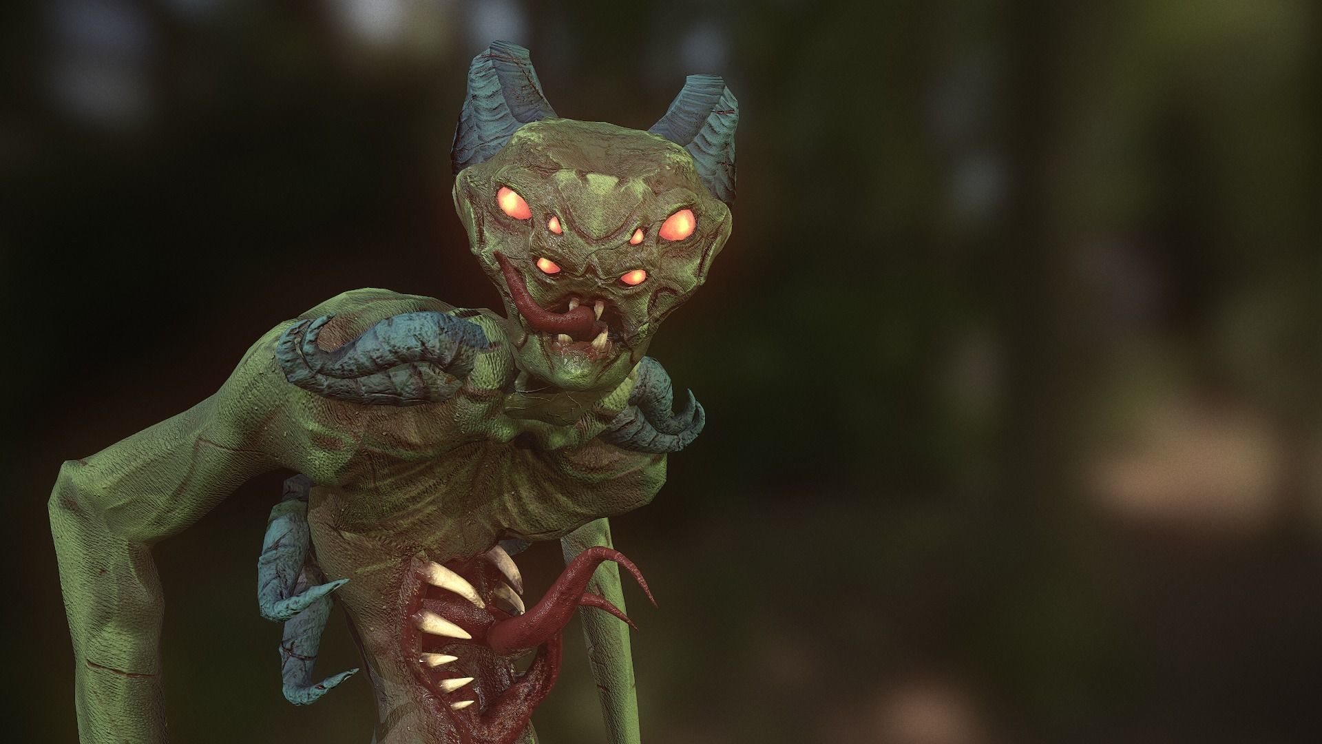 Monster Demon ver2 Game Ready Low Poly Model Low-poly 3D model_44