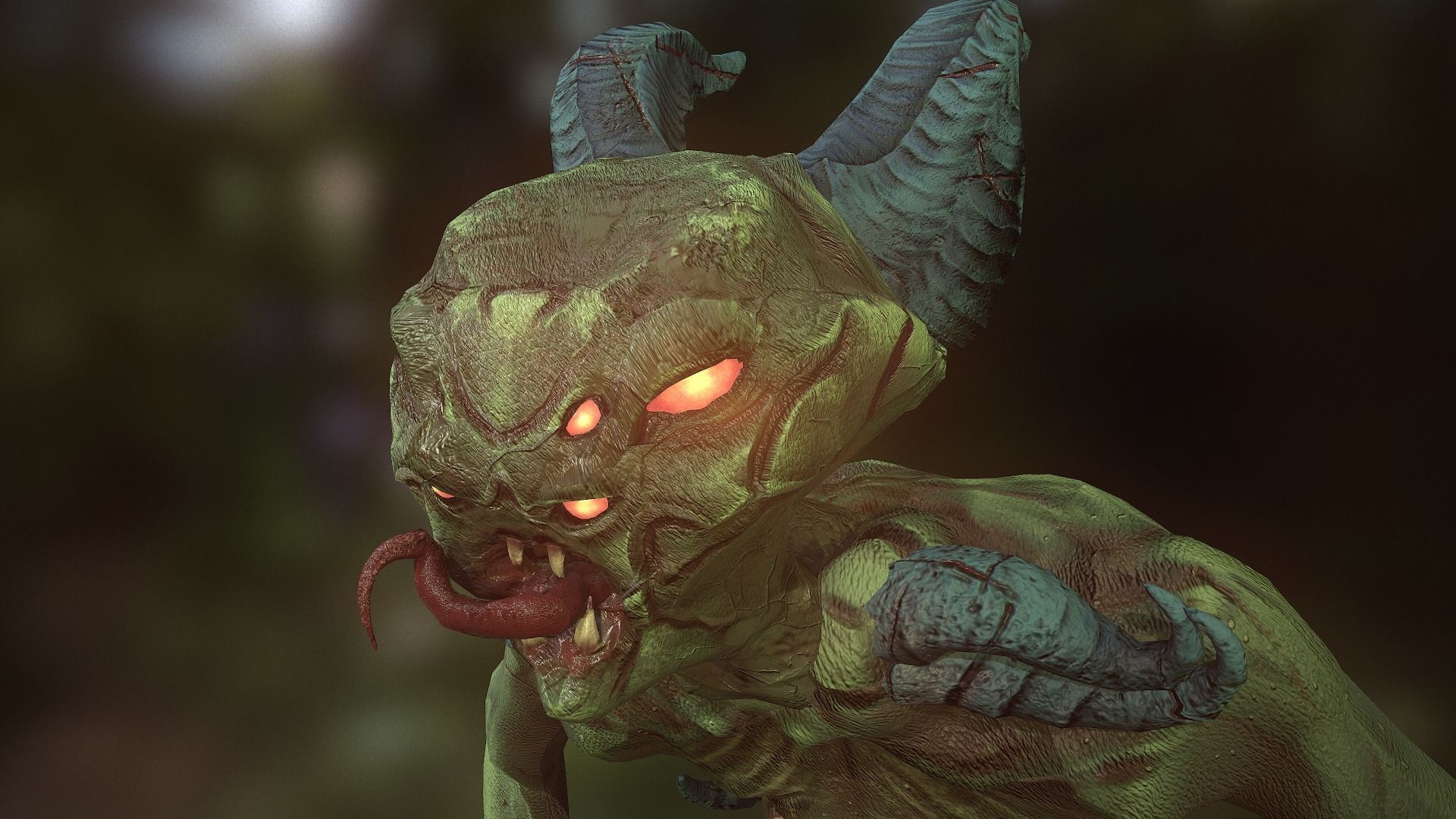 Monster Demon ver2 Game Ready Low Poly Model Low-poly 3D model_42