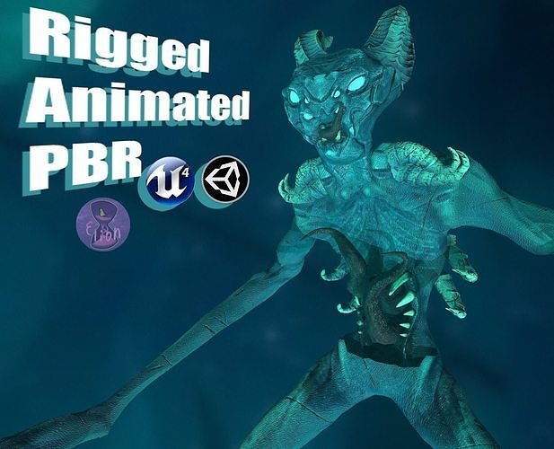 Monster Demon ver2 Game Ready Low Poly Model Low-poly 3D model