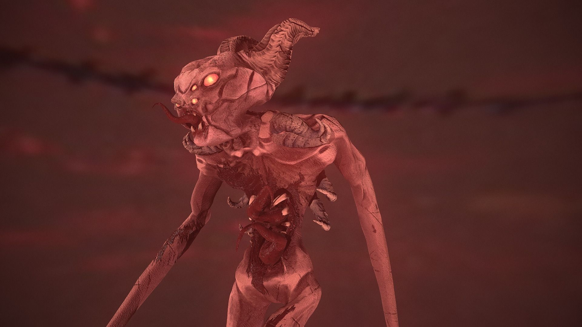 Monster Demon ver2 Game Ready Low Poly Model Low-poly 3D model_27