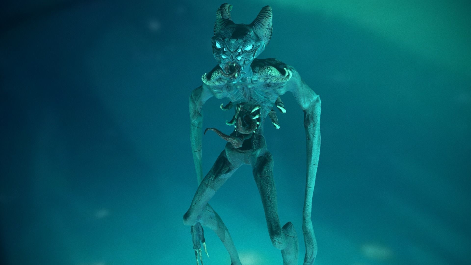 Monster Demon ver2 Game Ready Low Poly Model Low-poly 3D model_5