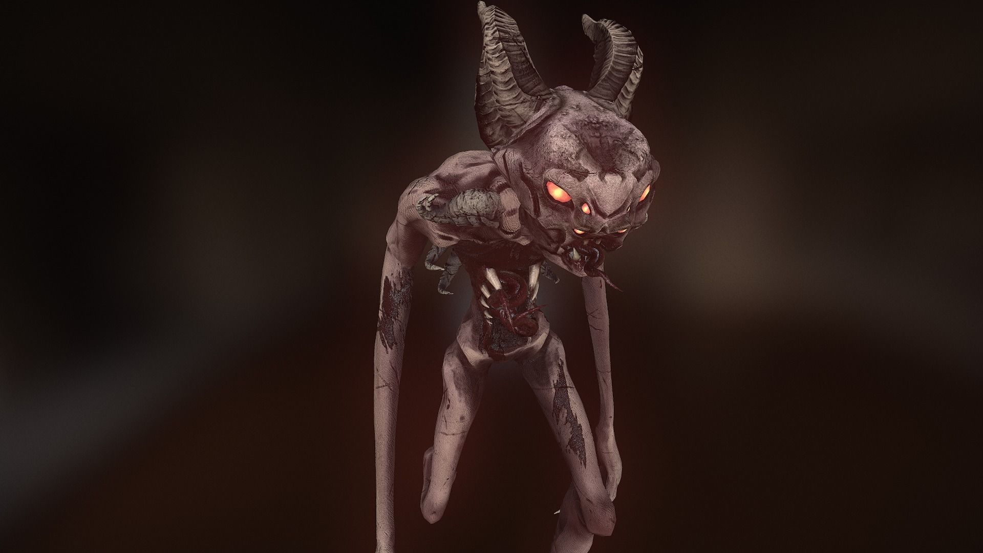 Monster Demon ver2 Game Ready Low Poly Model Low-poly 3D model_39