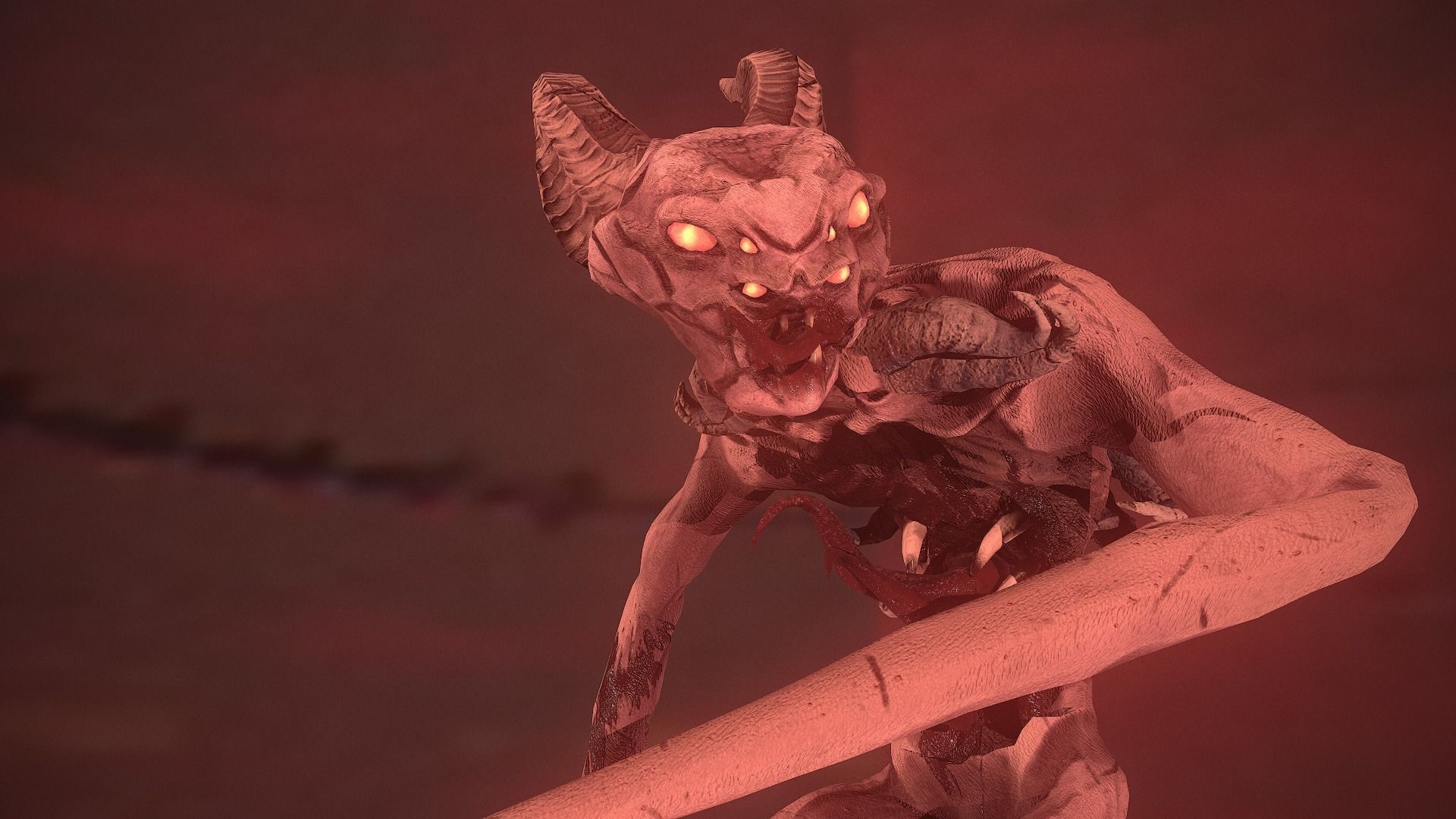 Monster Demon ver2 Game Ready Low Poly Model Low-poly 3D model_33