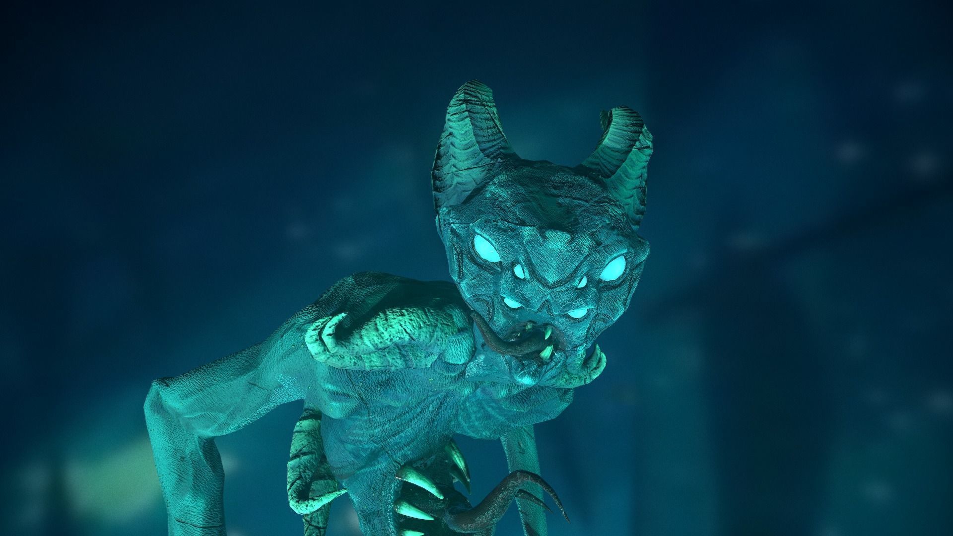 Monster Demon ver2 Game Ready Low Poly Model Low-poly 3D model_11