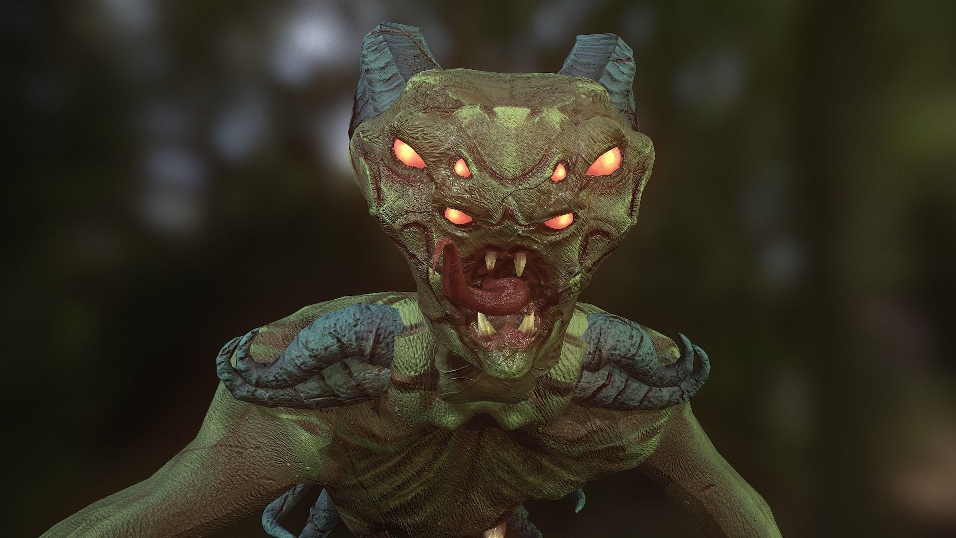 Monster Demon ver2 Game Ready Low Poly Model Low-poly 3D model_45