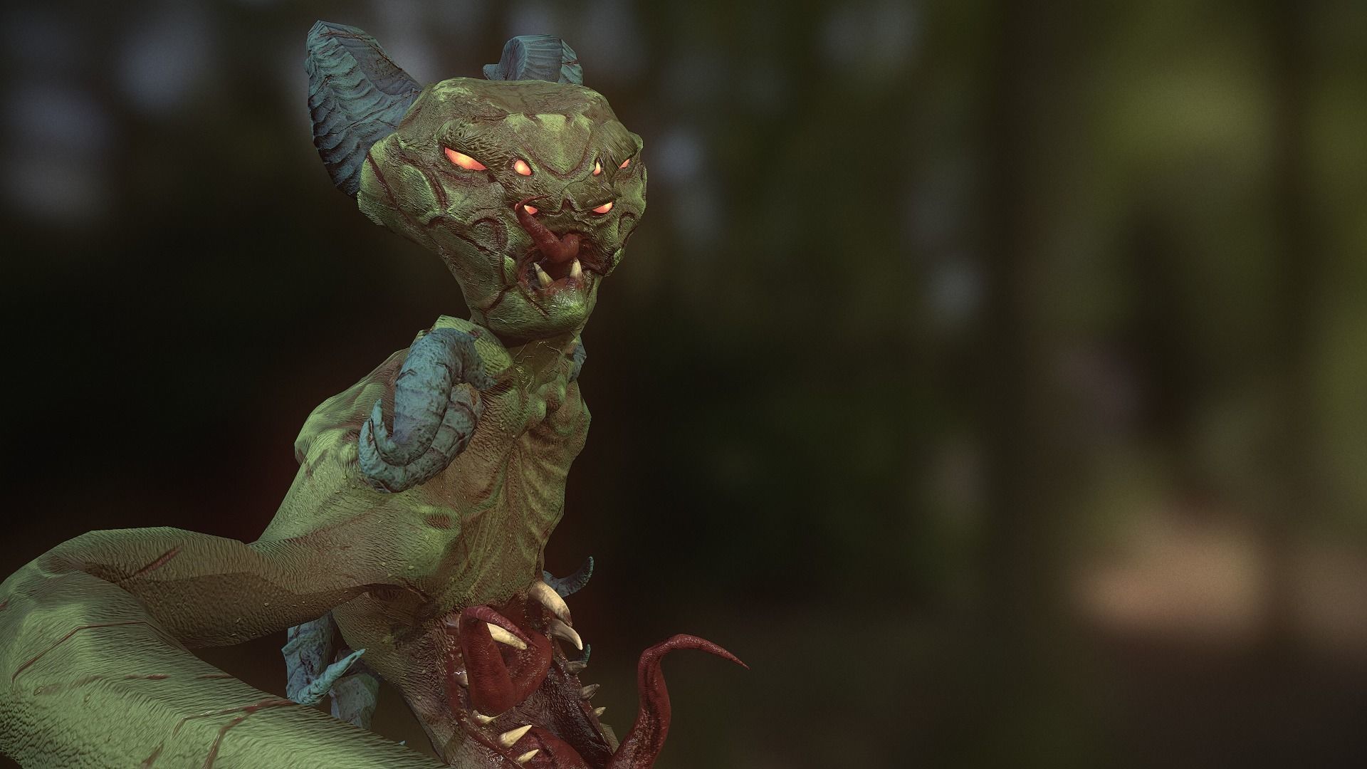 Monster Demon ver2 Game Ready Low Poly Model Low-poly 3D model_46