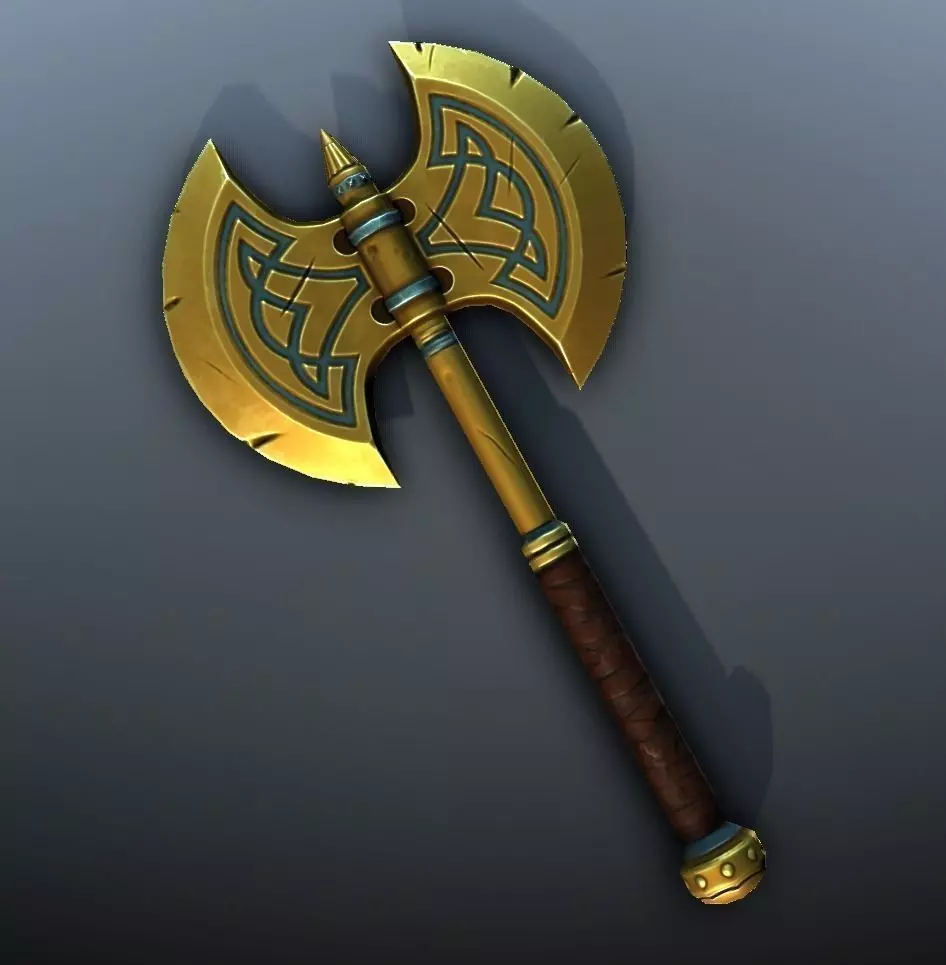 Viking Axe dual blade Free 3D model