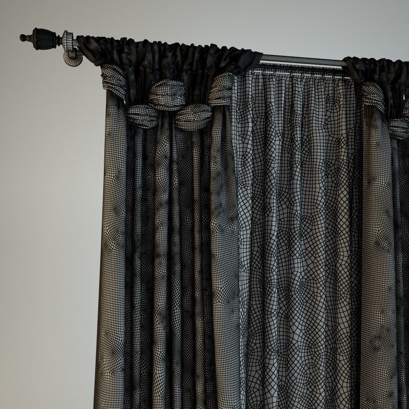 Curtain 8 curtains 3D model_4