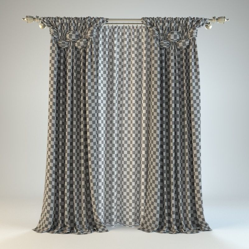 Curtain 8 curtains 3D model_3
