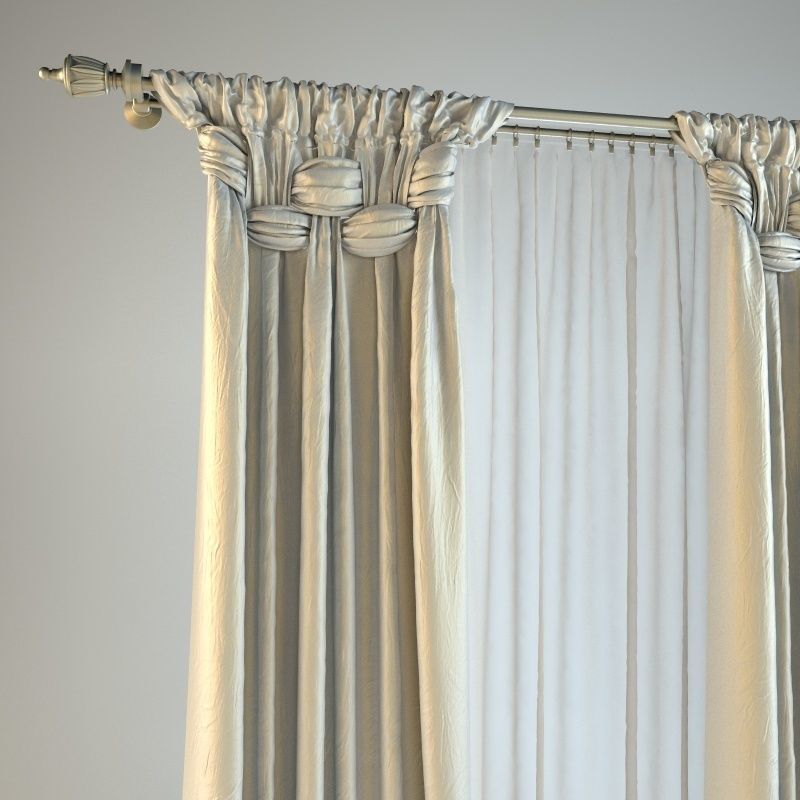 Curtain 8 curtains 3D model_2