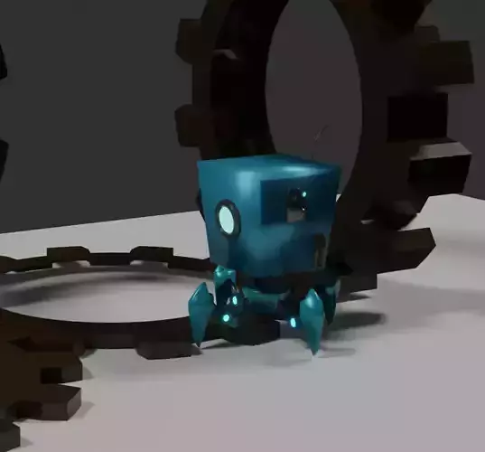 Robot Spider Low-poly 3D model