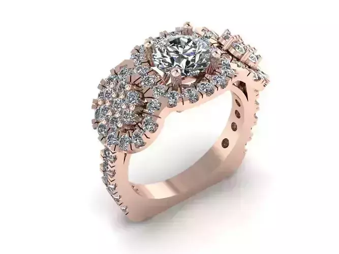 Diamond Halo Ring 312