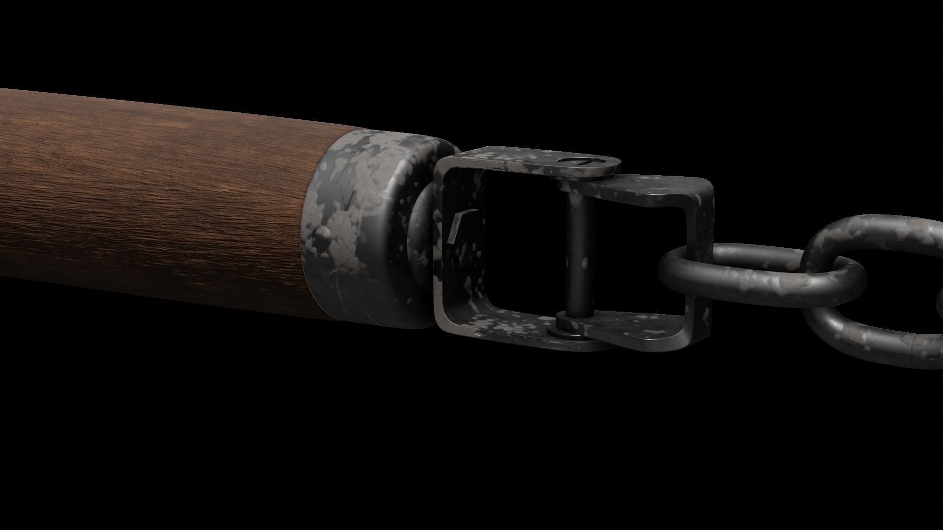 nunchaku rigged 3D model_6