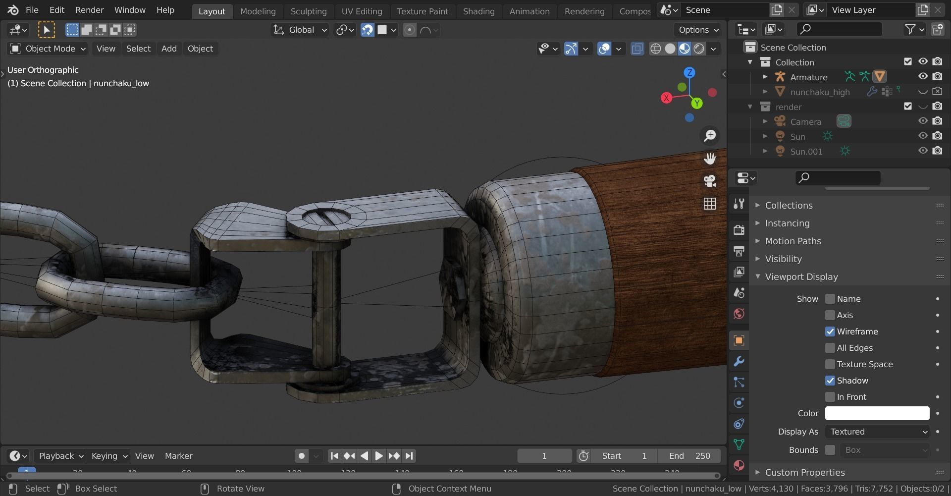 nunchaku rigged 3D model_13