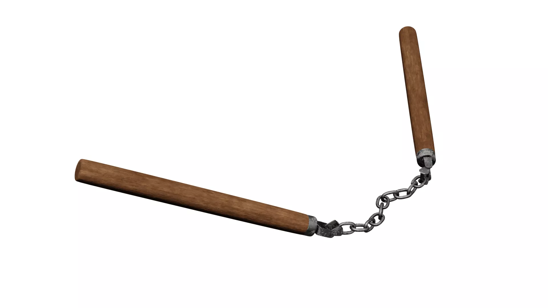 nunchaku rigged 3D model_0