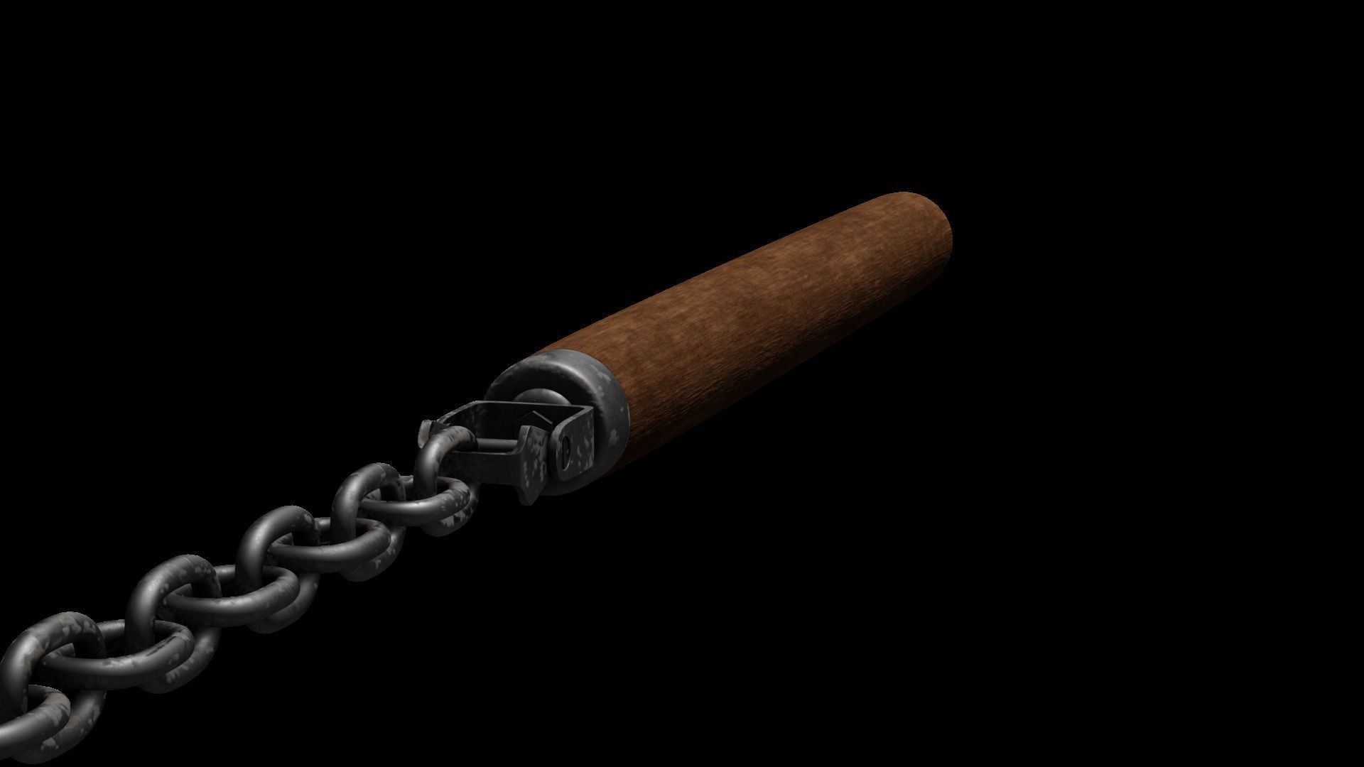 nunchaku rigged 3D model_8