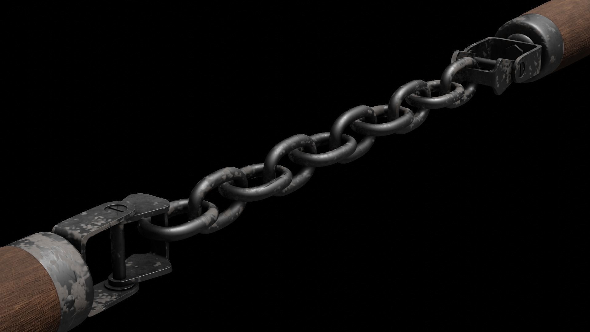 nunchaku rigged 3D model_7