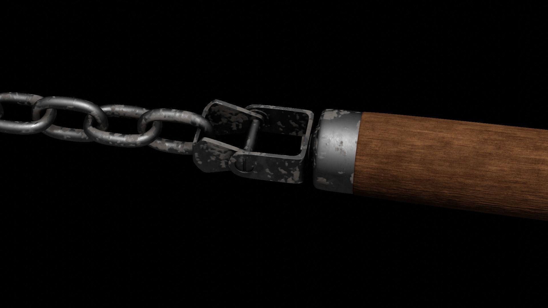 nunchaku rigged 3D model_9