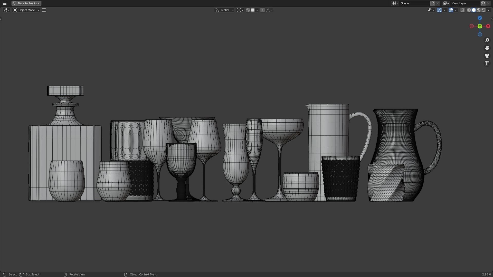 Glass - Glassware and Drinkware - High Quality 3D model_19