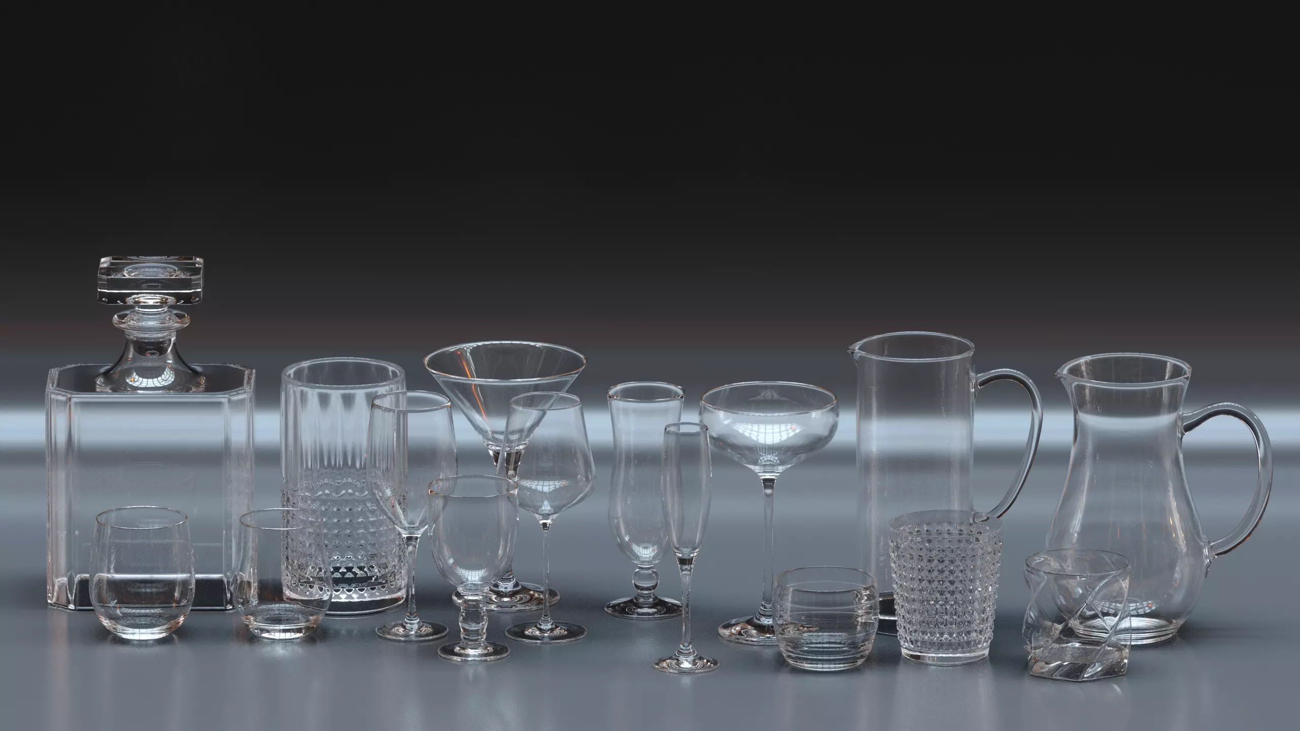 Glass - Glassware and Drinkware - High Quality 3D model_0