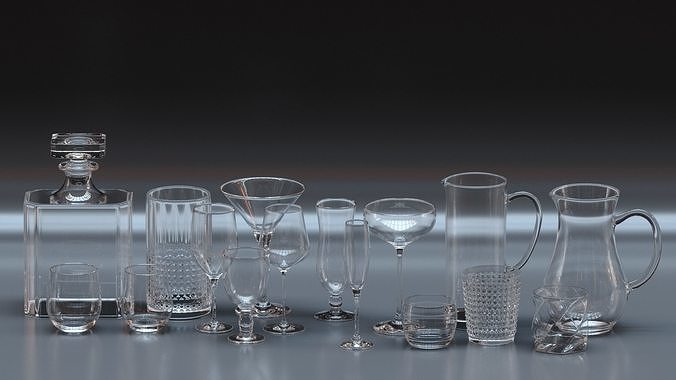 Glass - Glassware and Drinkware - High Quality 3D model