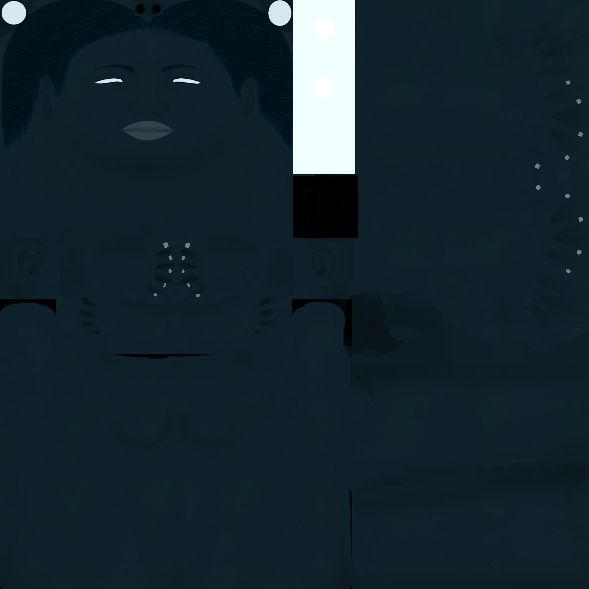 Female model realistic RIGGED character  Low-poly 3D model_9