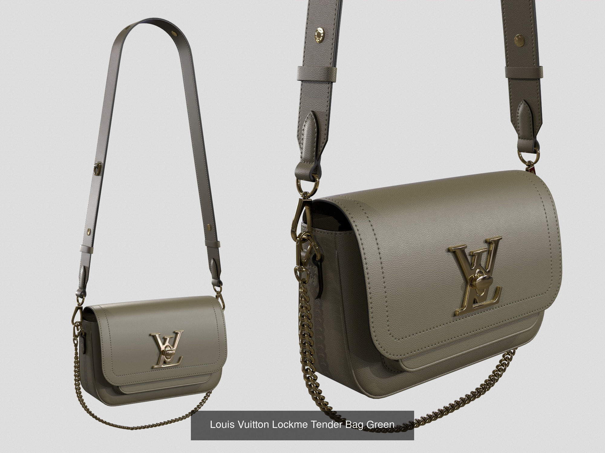 Louis Vuitton Lockme Tender Bag 3D Model Collection_3