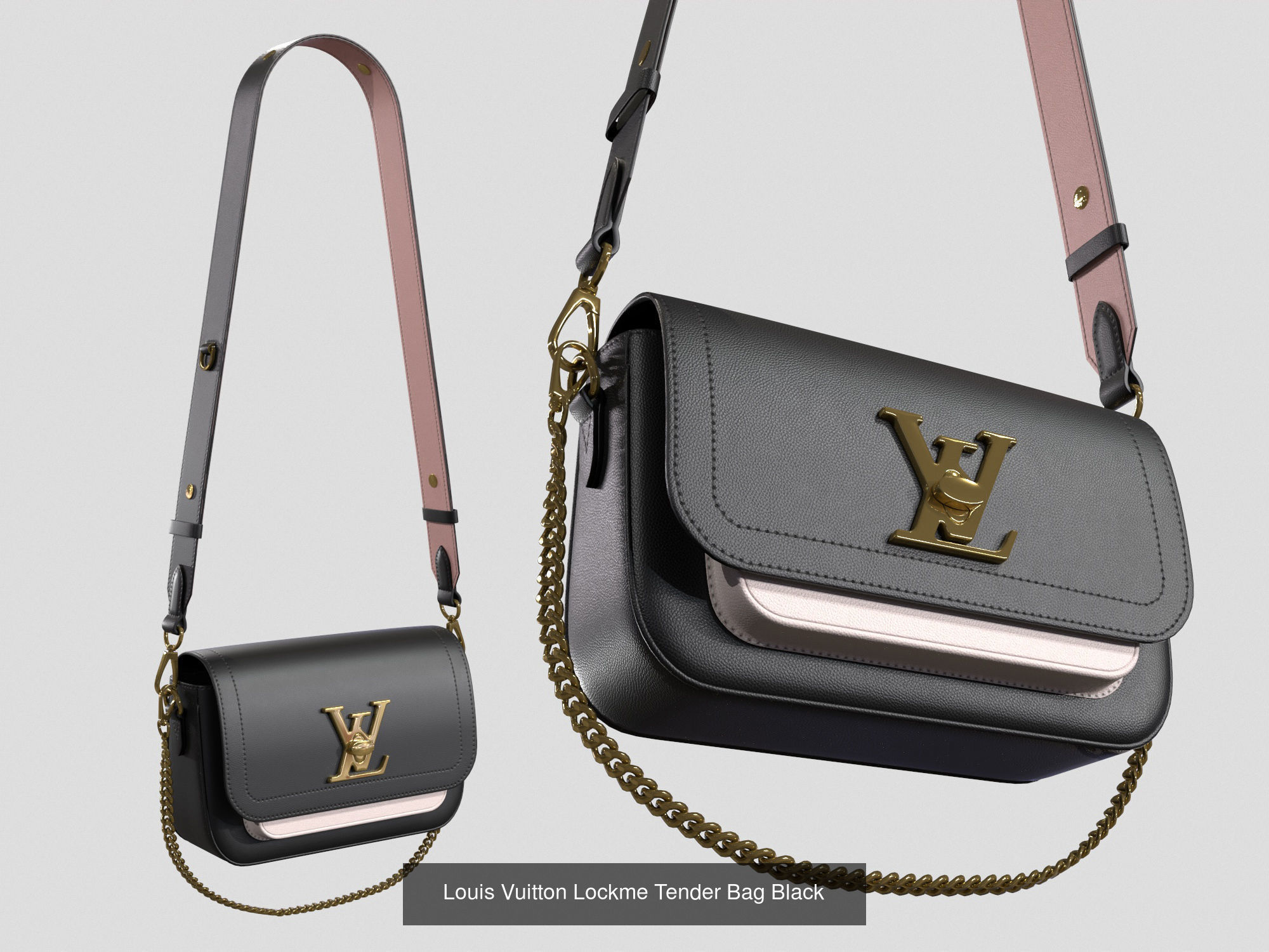 Louis Vuitton Lockme Tender Bag 3D Model Collection_2