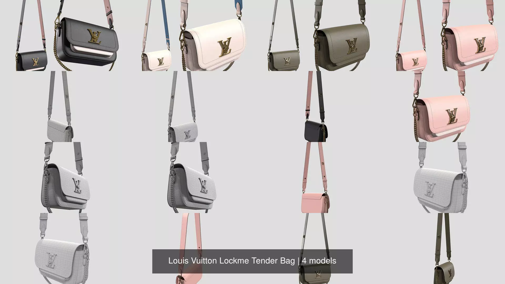 Louis Vuitton Lockme Tender Bag 3D Model Collection_1