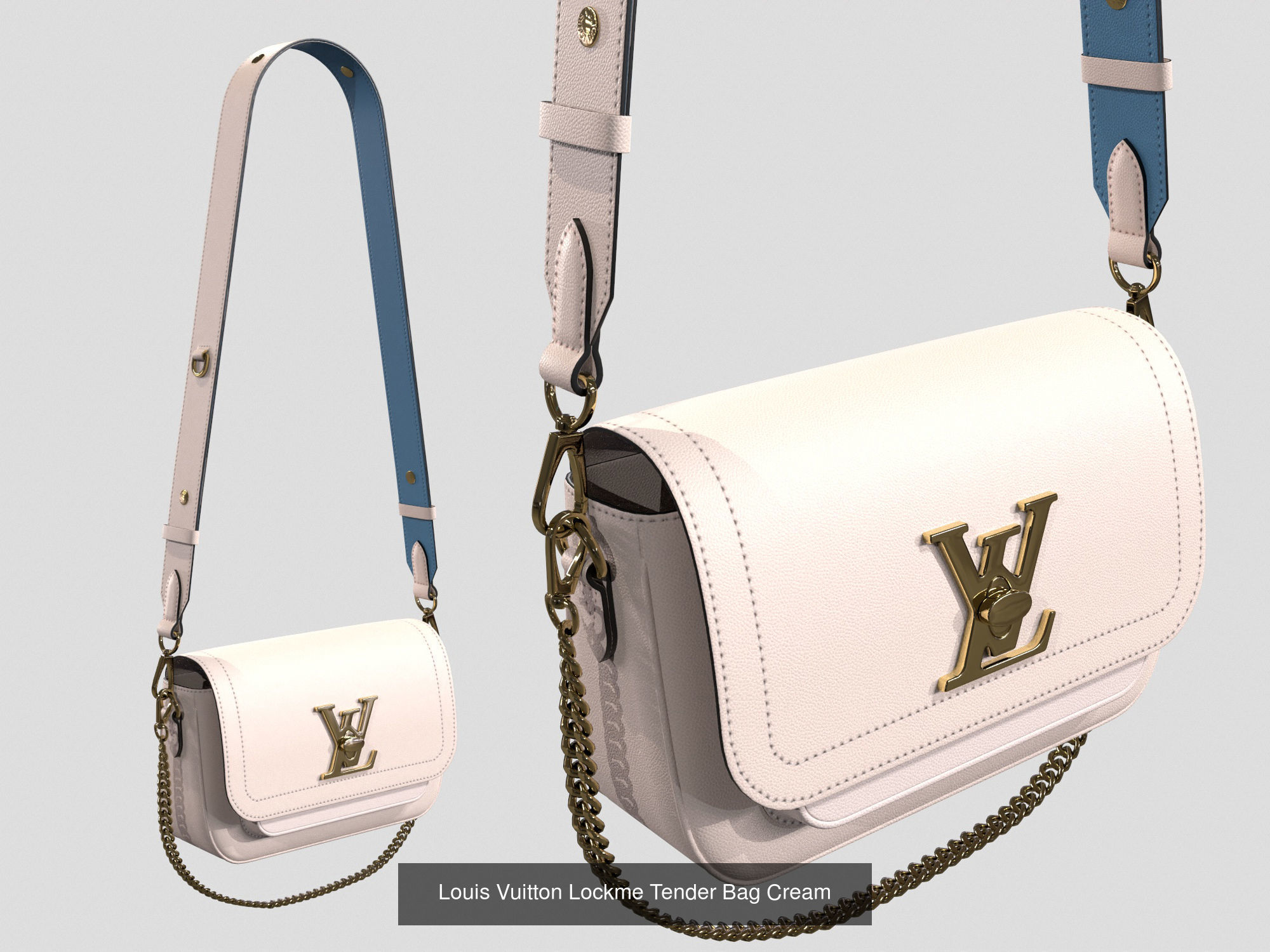 Louis Vuitton Lockme Tender Bag 3D Model Collection_5