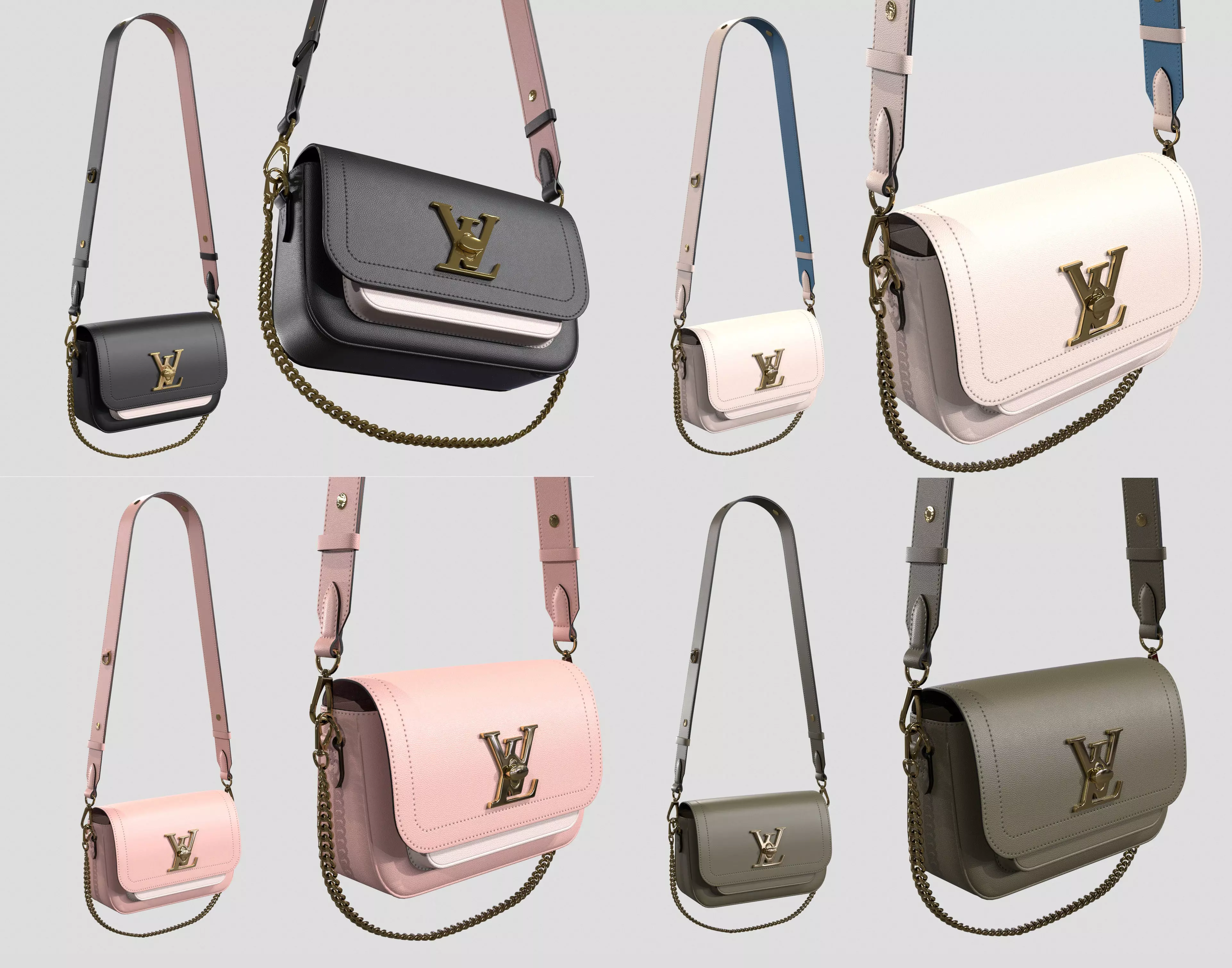 Louis Vuitton Lockme Tender Bag 3D Model Collection_0