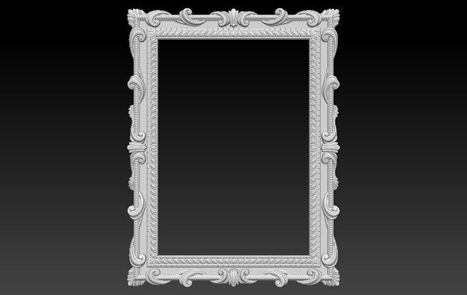 Carved Picture Frame 3D model 3D print model