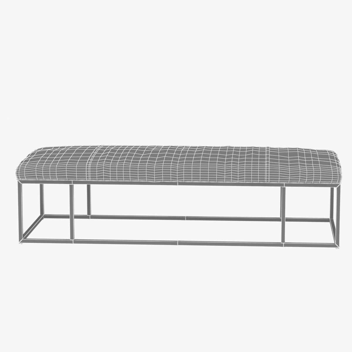 Mitchell Gold Bob Williams CARMEN SMALL COCKTAIL OTTOMAN LEATHER 3D model_4