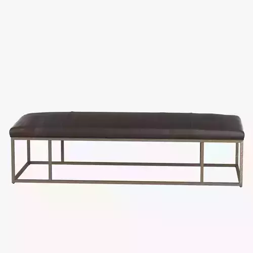 Mitchell Gold Bob Williams CARMEN SMALL COCKTAIL OTTOMAN LEATHER 3D model