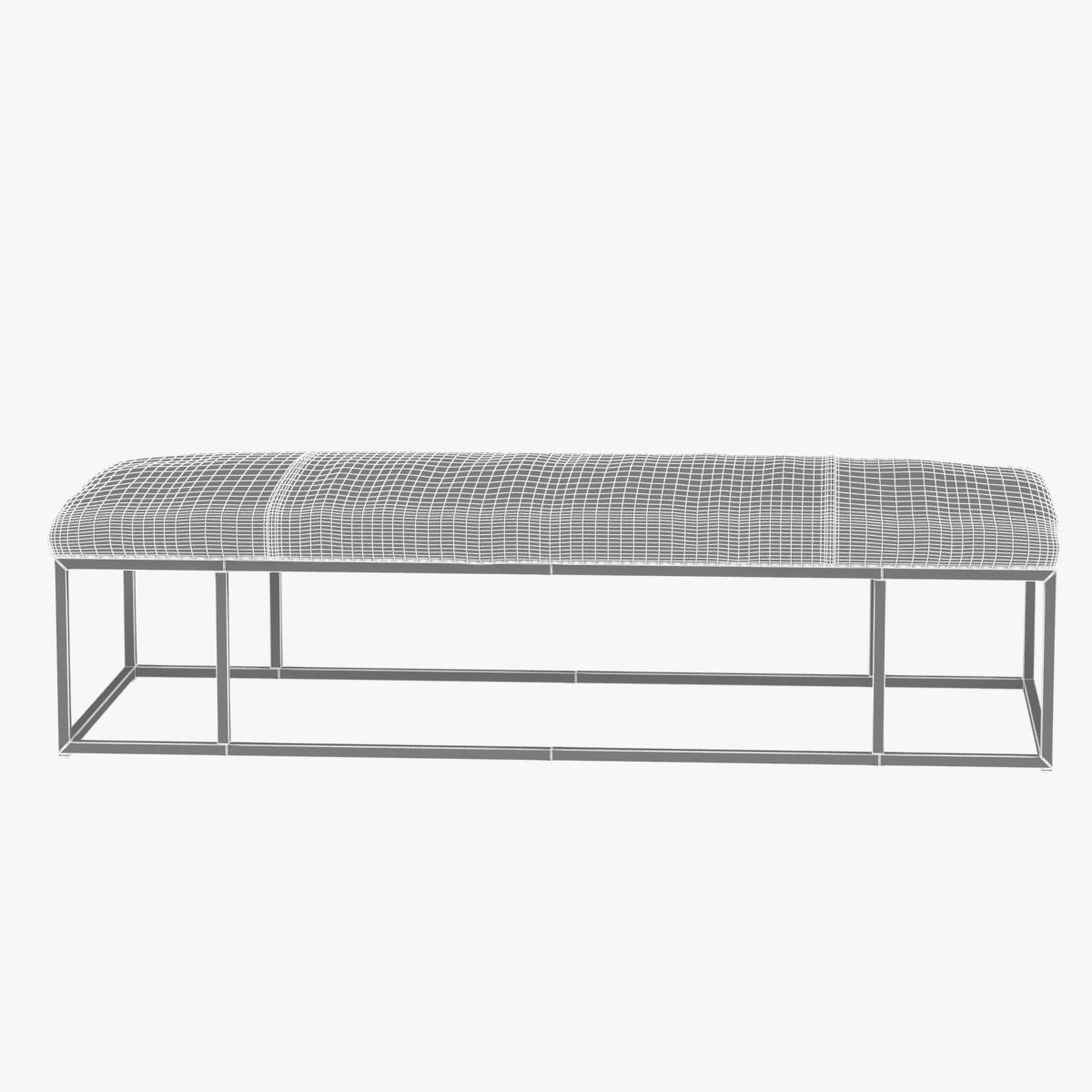 Mitchell Gold Bob Williams CARMEN SMALL COCKTAIL OTTOMAN LEATHER 3D model_7