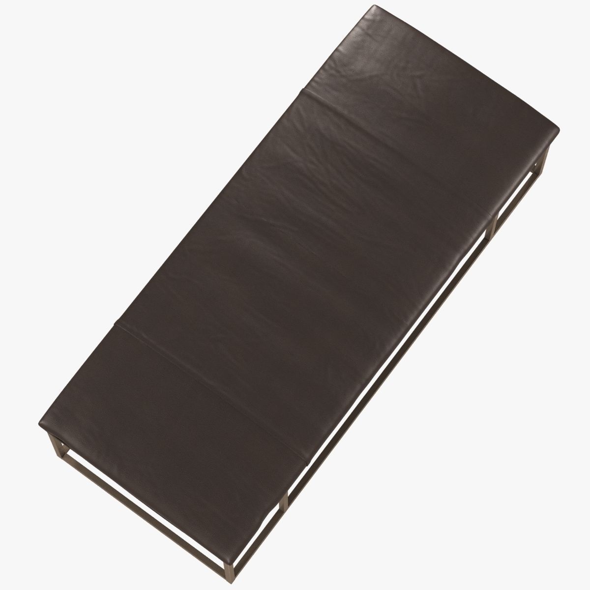 Mitchell Gold Bob Williams CARMEN SMALL COCKTAIL OTTOMAN LEATHER 3D model_2