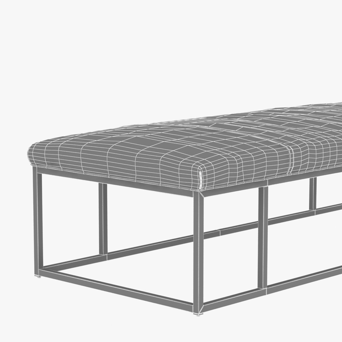 Mitchell Gold Bob Williams CARMEN SMALL COCKTAIL OTTOMAN LEATHER 3D model_9