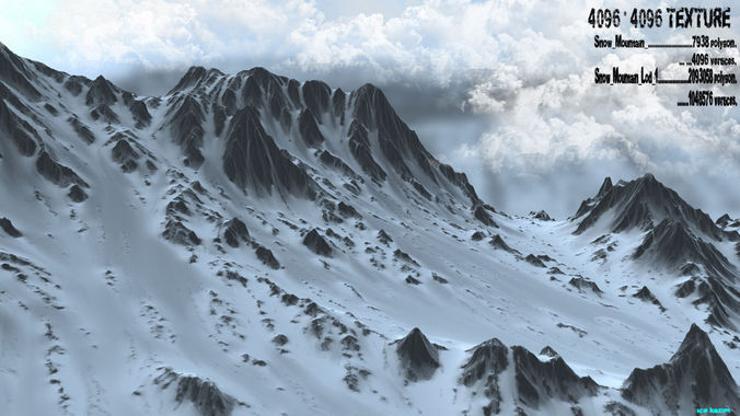 Snow  mountain 011 3D model