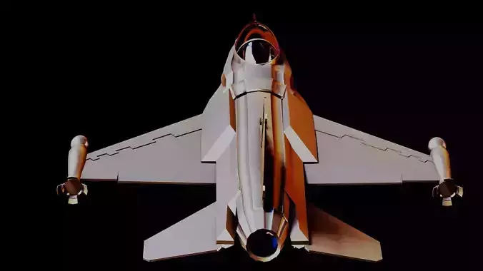 Fighter Jet F16 Low-poly 3D model