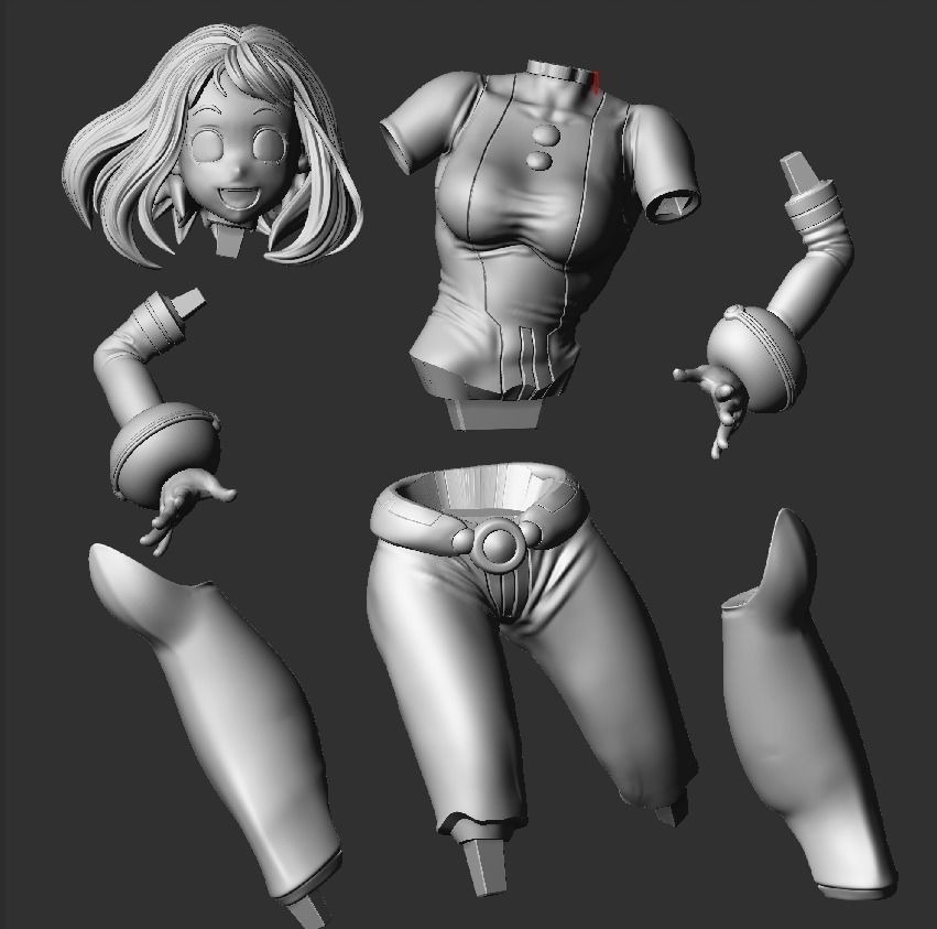 Ochako Uraraka - My  Hero Academia V2 3D print model_8