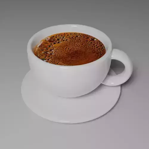 Cup 3d model turkish coffee in - turkish coffee in