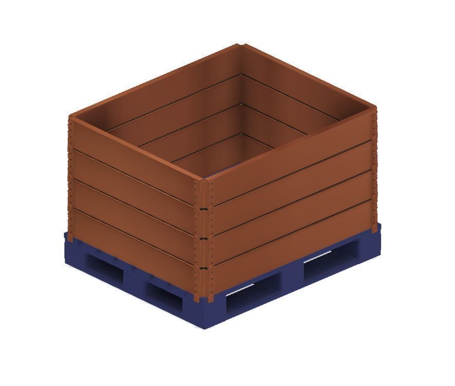 Model Railway Wooden Pallet Crates 3D print model_4