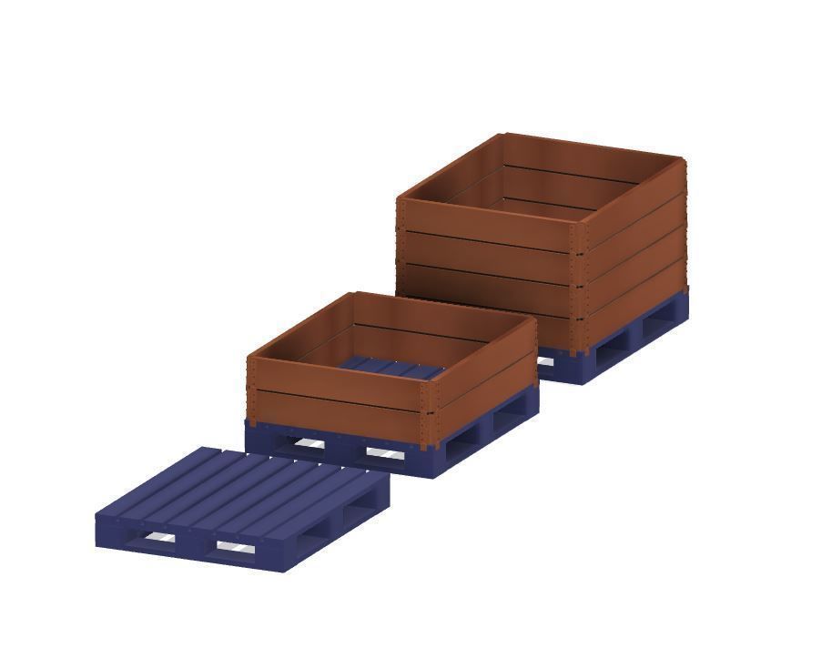 Model Railway Wooden Pallet Crates 3D print model_19