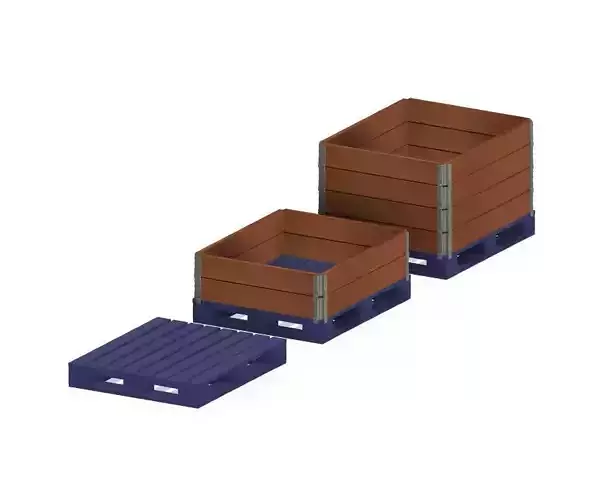 Model Railway Wooden Pallet Crates 3D print model